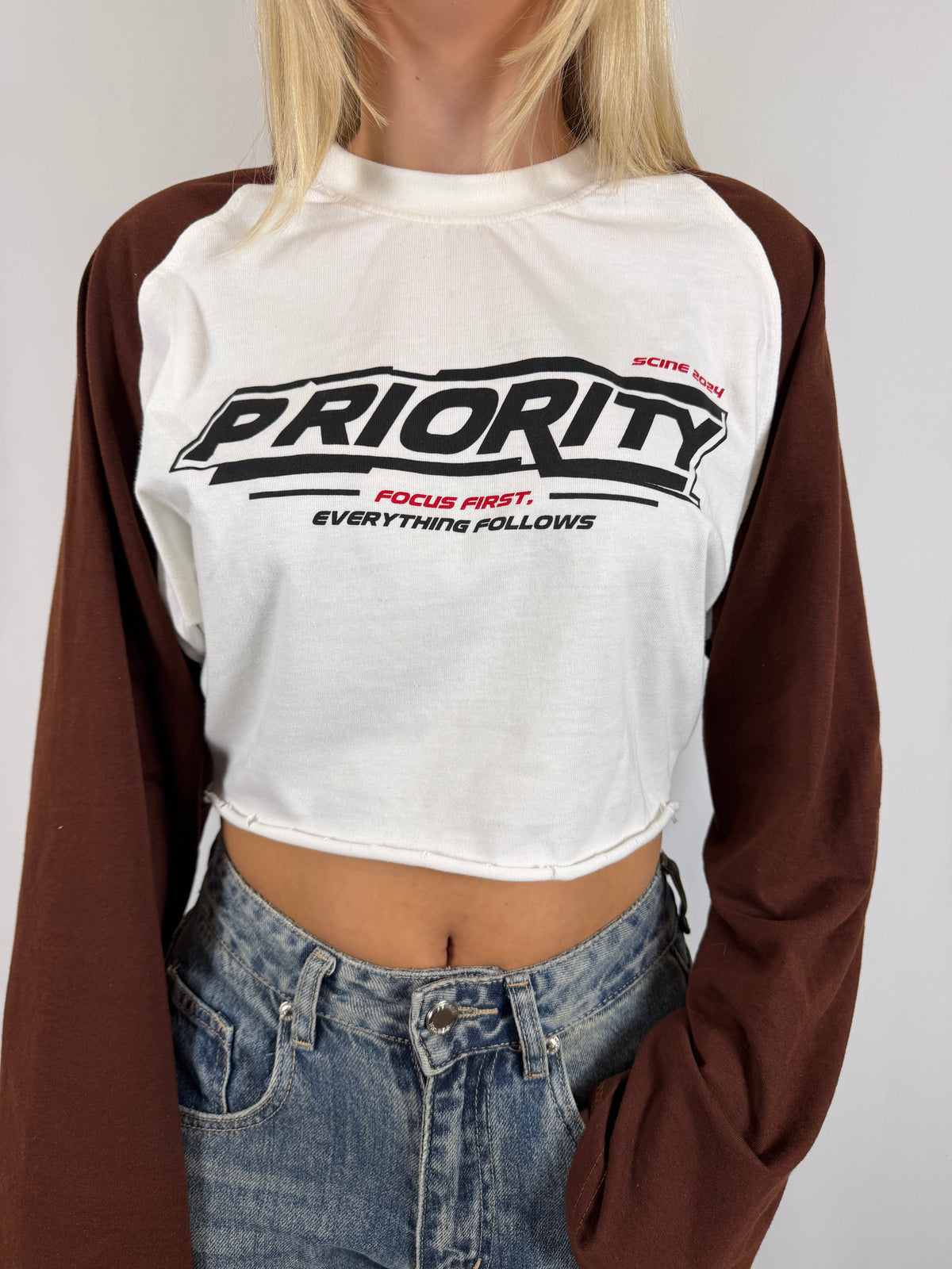 Priority cropped long sleeve - Bruin